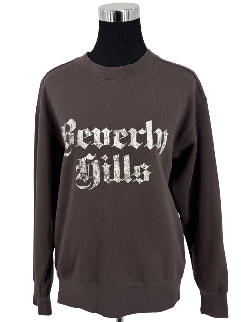H&M Brown Beverly Hills Crewneck Graphic Pullover Sweatshirt | Gunge Streetwear - Picture 2 of 14